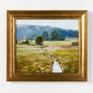STUDIO MCGEE summer pasture framed wall art -brass -11x14